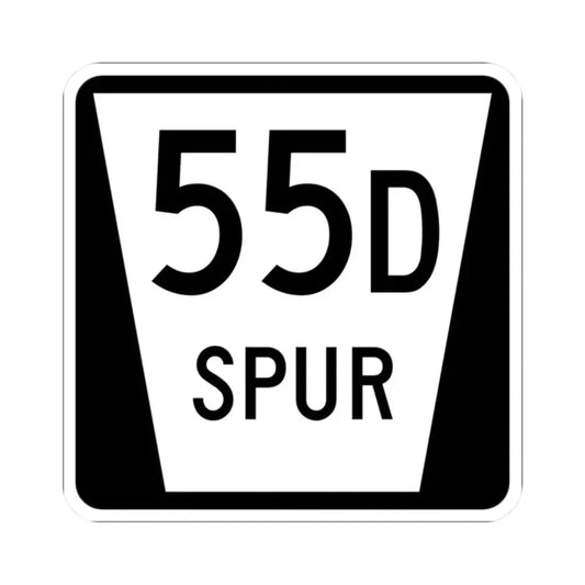 N SPUR 55D (Nebraska) (Road Sign) STICKER Vinyl Kiss-Cut Decal 2 Inch White - The Sticker Space