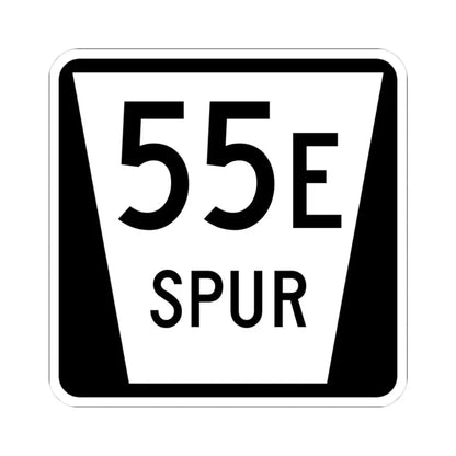 N SPUR 55E (Nebraska) (Road Sign) STICKER Vinyl Kiss-Cut Decal 3 Inch White - The Sticker Space