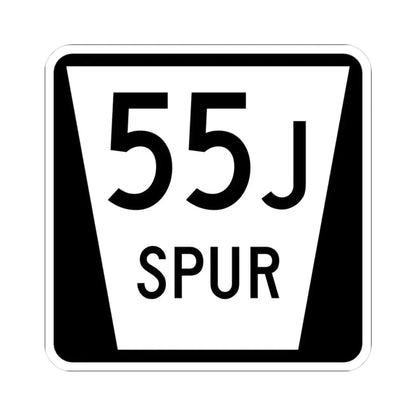 N SPUR 55J (Nebraska) (Road Sign) STICKER Vinyl Kiss-Cut Decal 3 Inch White - The Sticker Space