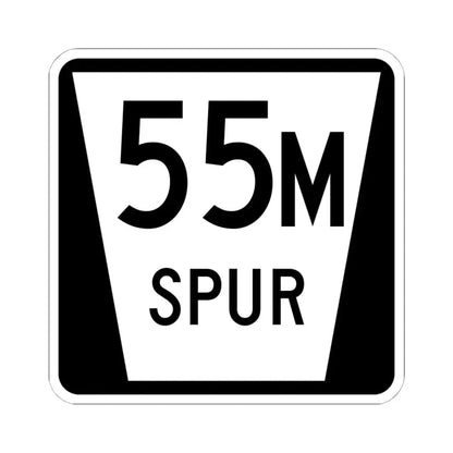 N SPUR 55M (Nebraska) (Road Sign) STICKER Vinyl Kiss-Cut Decal 6 Inch White - The Sticker Space