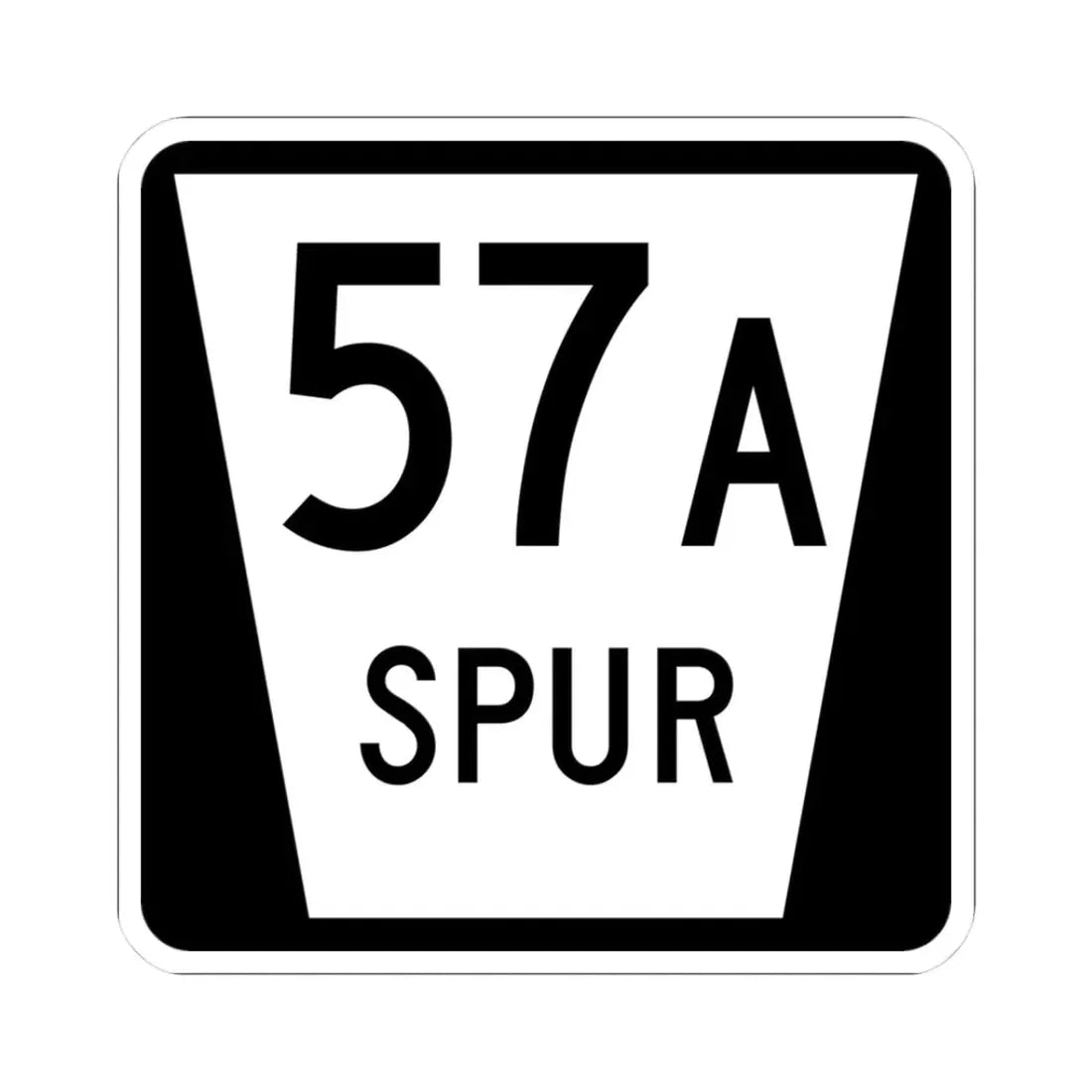 N SPUR 57A (Nebraska) (Road Sign) STICKER Vinyl Kiss-Cut Decal 3 Inch White - The Sticker Space