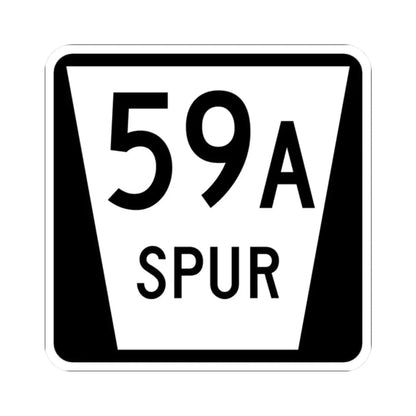 N SPUR 59A (Nebraska) (Road Sign) STICKER Vinyl Kiss-Cut Decal 2 Inch White - The Sticker Space