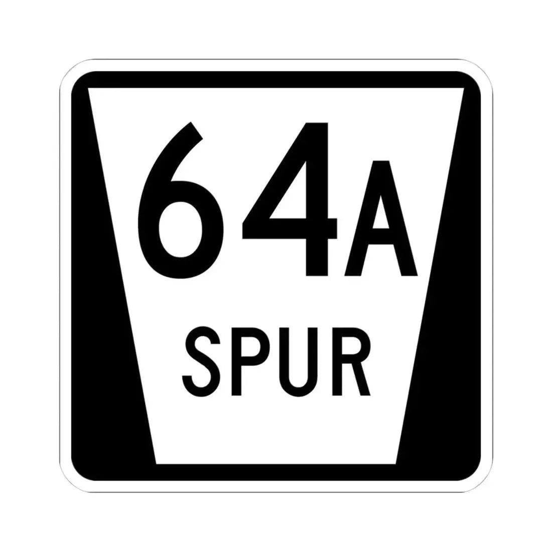 N SPUR 64A (Nebraska) (Road Sign) STICKER Vinyl Kiss-Cut Decal 4 Inch White - The Sticker Space