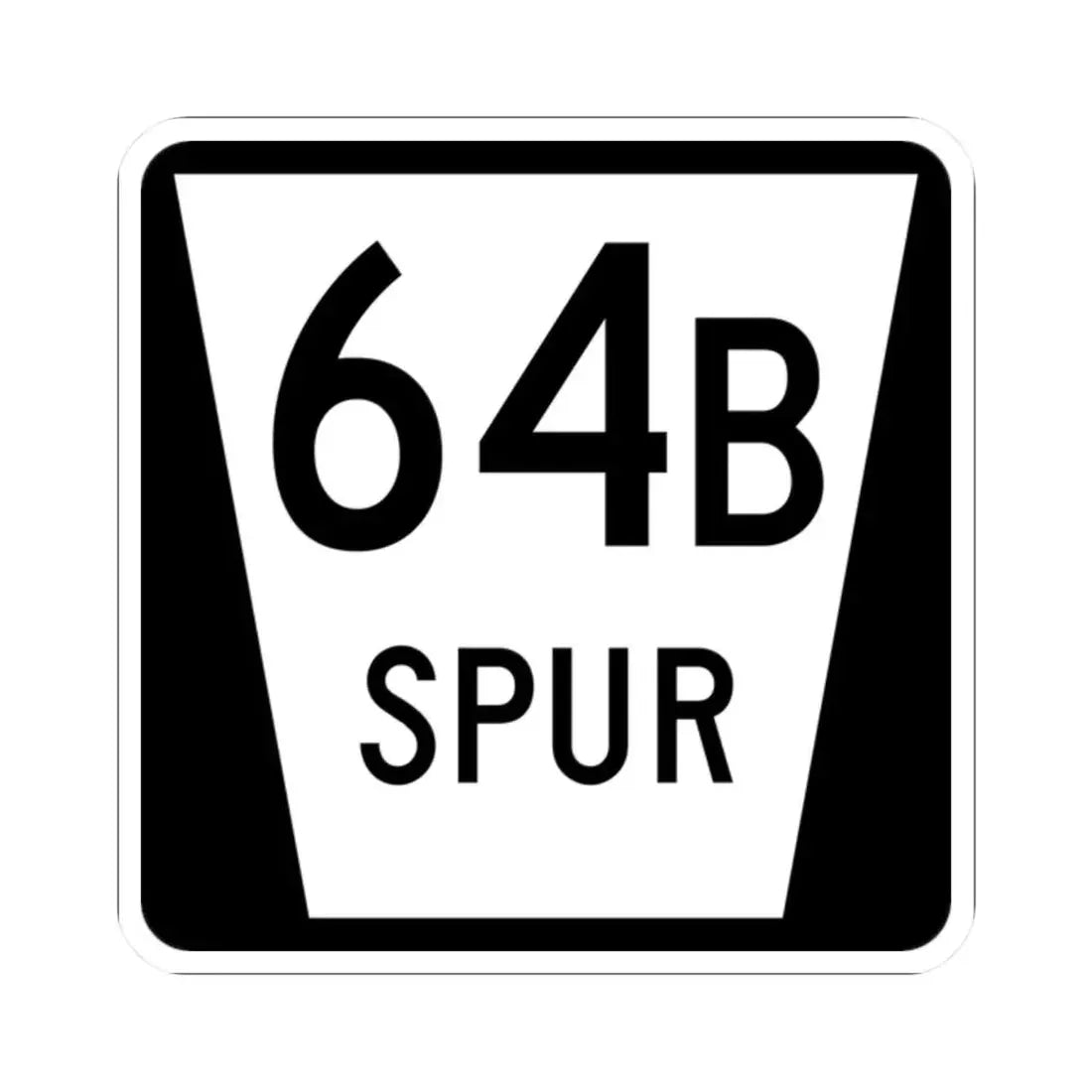 N SPUR 64B (Nebraska) (Road Sign) STICKER Vinyl Kiss-Cut Decal 2 Inch White - The Sticker Space