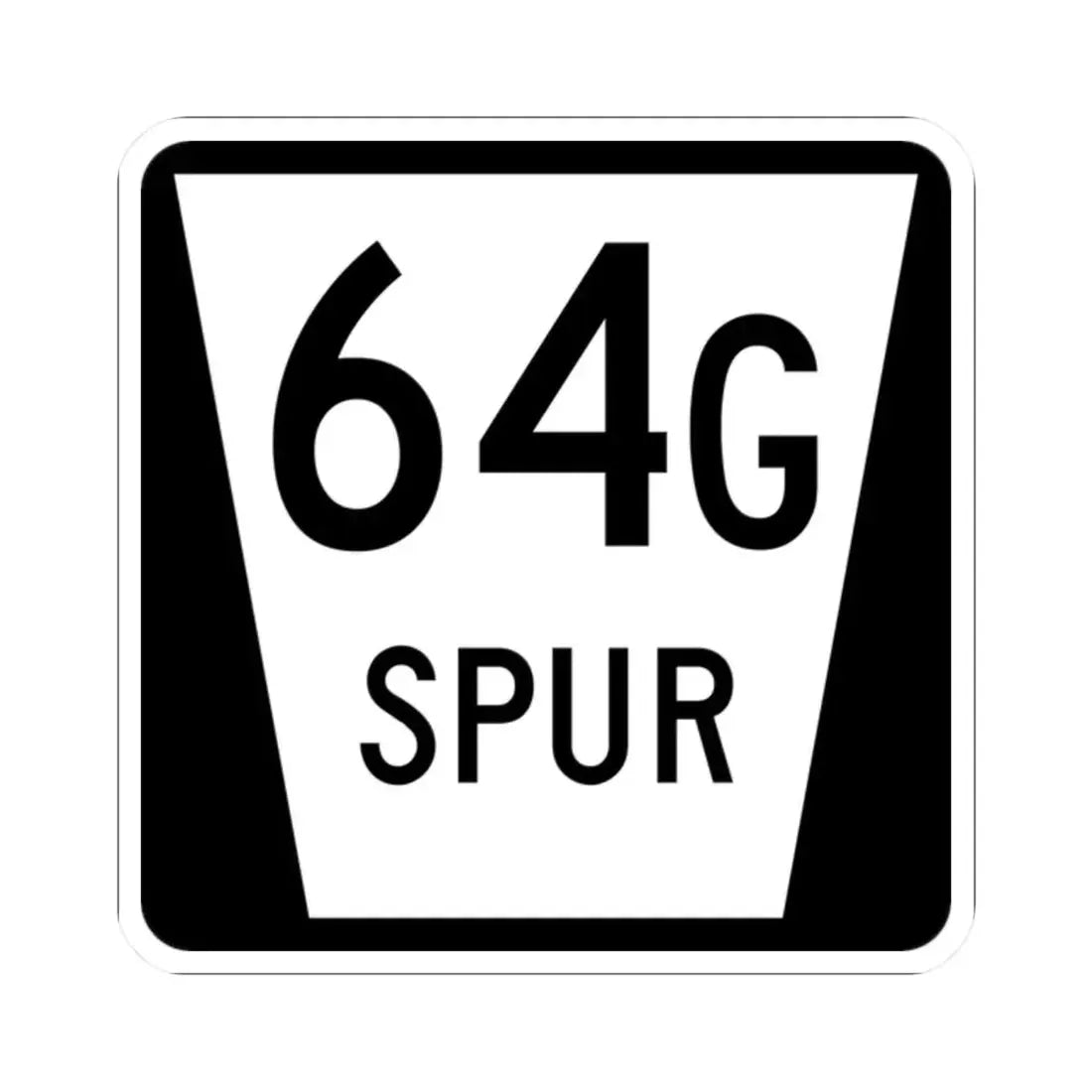 N SPUR 64G (Nebraska) (Road Sign) STICKER Vinyl Kiss-Cut Decal 2 Inch White - The Sticker Space