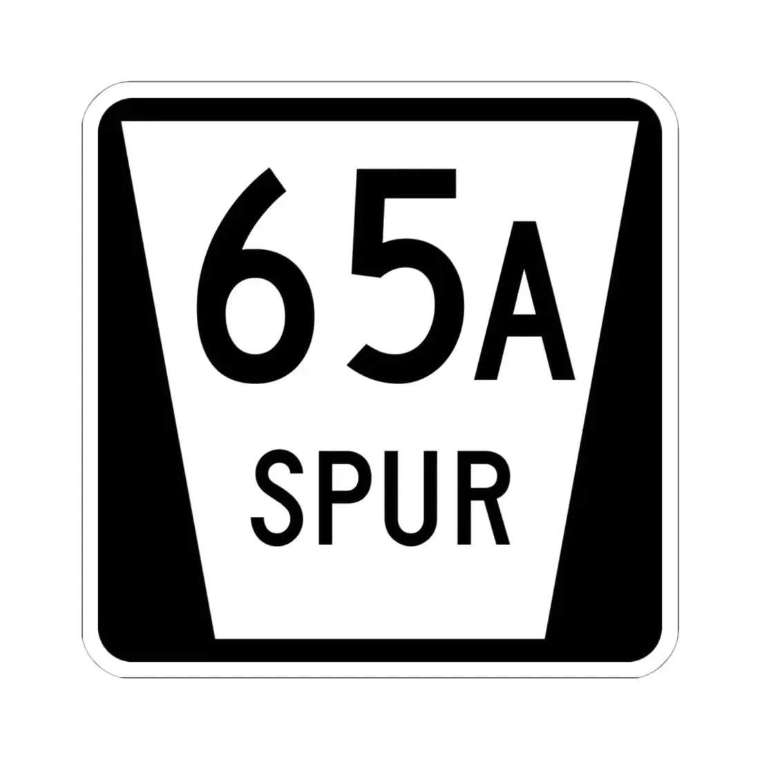 N SPUR 65A (Nebraska) (Road Sign) STICKER Vinyl Kiss-Cut Decal 6 Inch White - The Sticker Space