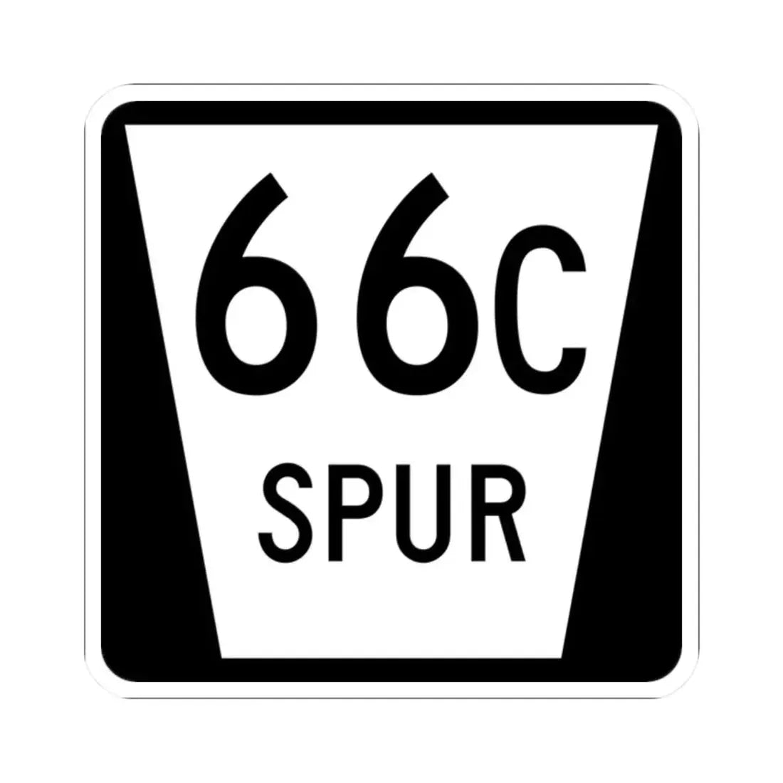 N SPUR 66C (Nebraska) (Road Sign) STICKER Vinyl Kiss-Cut Decal 2 Inch White - The Sticker Space