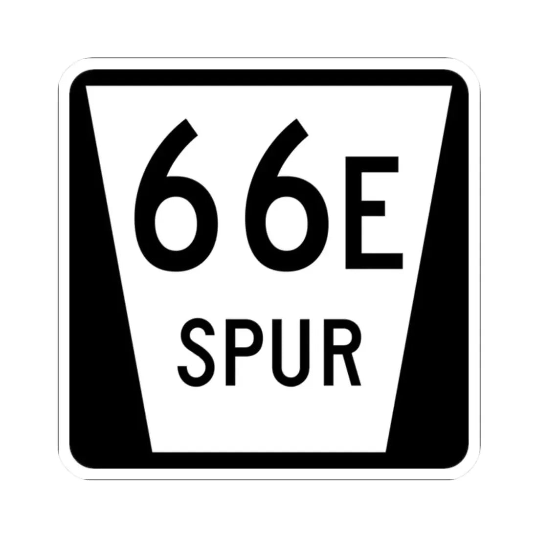 N SPUR 66E (Nebraska) (Road Sign) STICKER Vinyl Kiss-Cut Decal 2 Inch White - The Sticker Space