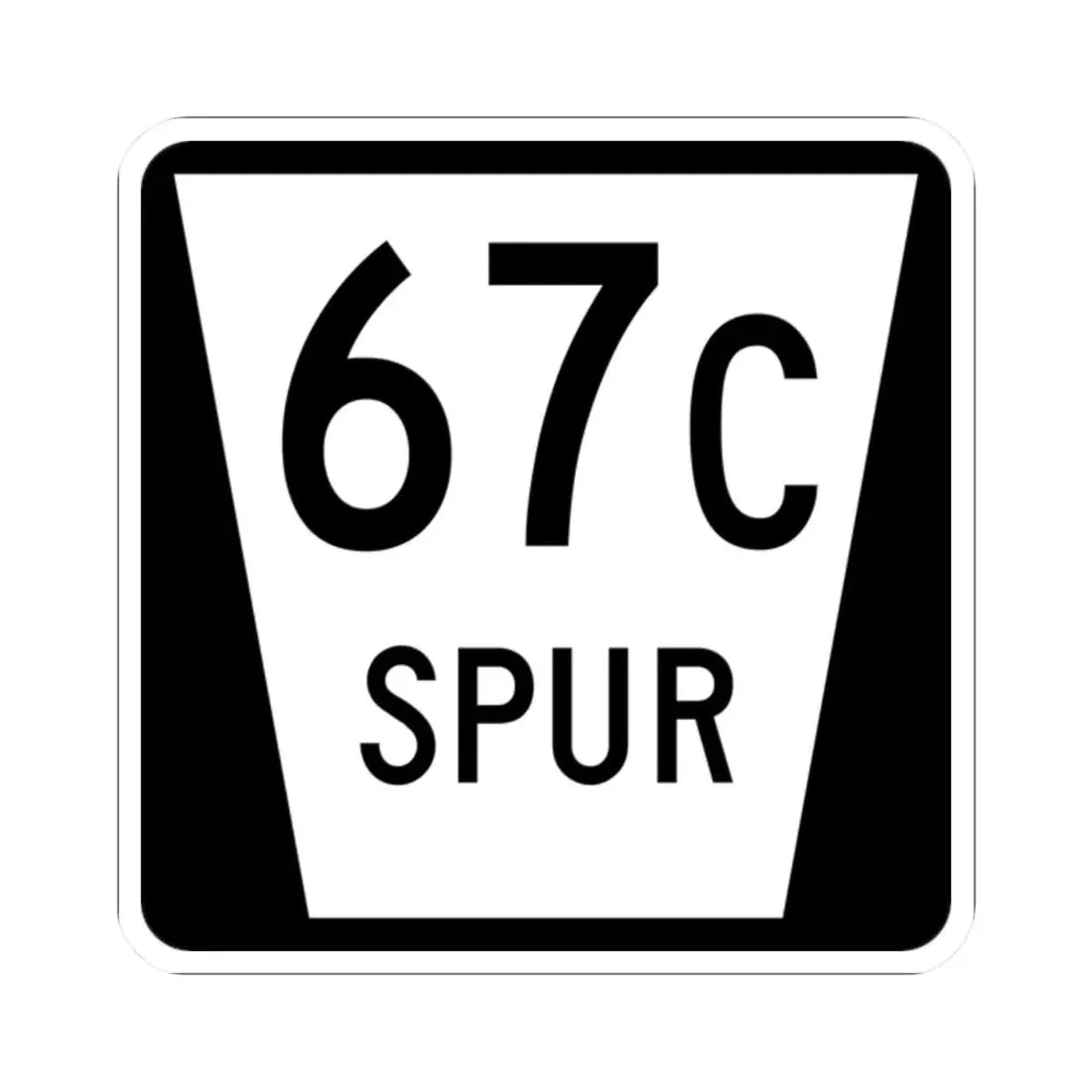 N SPUR 67C (Nebraska) (Road Sign) STICKER Vinyl Kiss-Cut Decal 2 Inch White - The Sticker Space