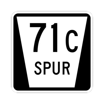 N SPUR 71C (Nebraska) (Road Sign) STICKER Vinyl Kiss-Cut Decal 4 Inch White - The Sticker Space