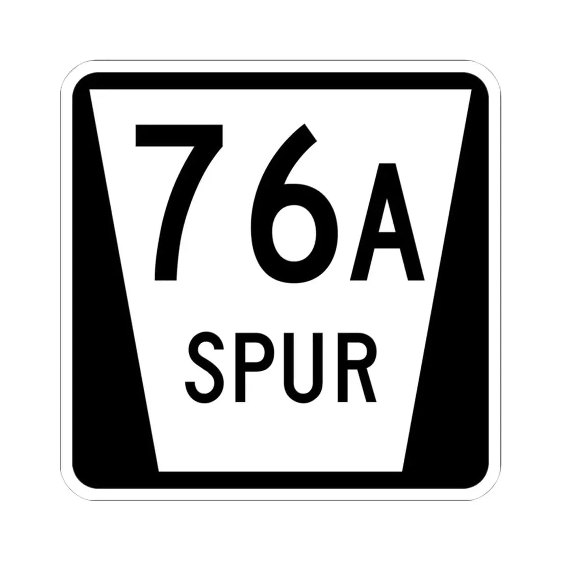 N SPUR 76A (Nebraska) (Road Sign) STICKER Vinyl Kiss-Cut Decal 4 Inch White - The Sticker Space