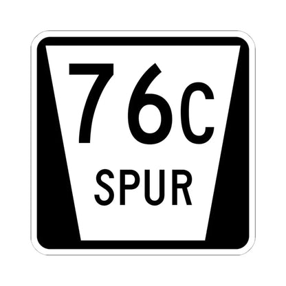 N SPUR 76C (Nebraska) (Road Sign) STICKER Vinyl Kiss-Cut Decal 6 Inch White - The Sticker Space