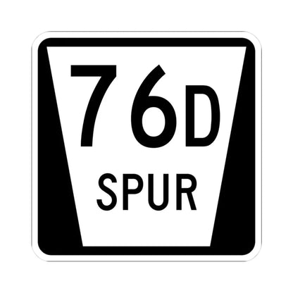N SPUR 76D (Nebraska) (Road Sign) STICKER Vinyl Kiss-Cut Decal 3 Inch White - The Sticker Space
