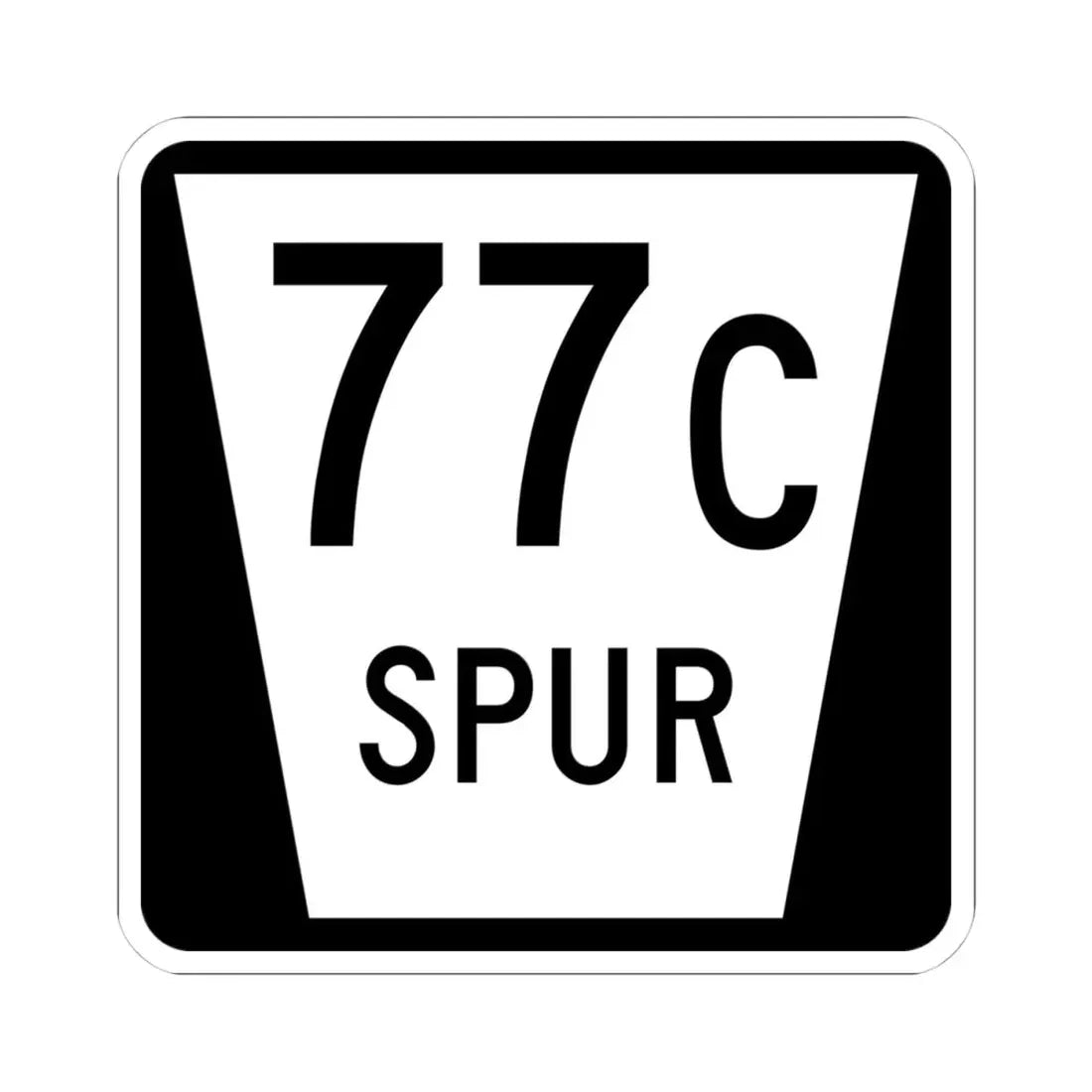 N SPUR 77C (Nebraska) (Road Sign) STICKER Vinyl Kiss-Cut Decal 4 Inch White - The Sticker Space