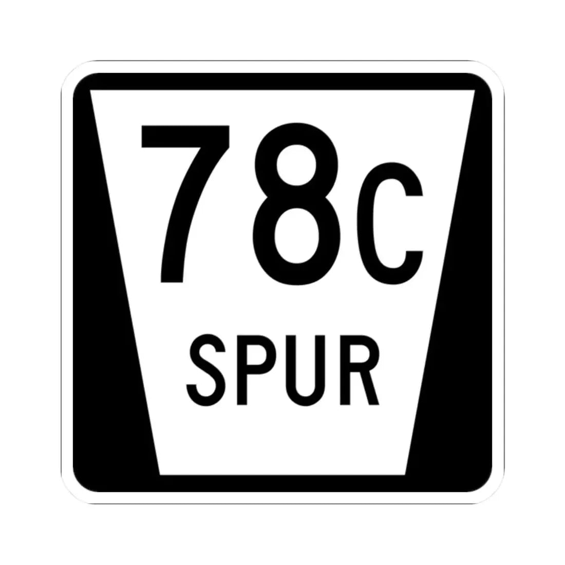 N SPUR 78C (Nebraska) (Road Sign) STICKER Vinyl Kiss-Cut Decal 2 Inch White - The Sticker Space