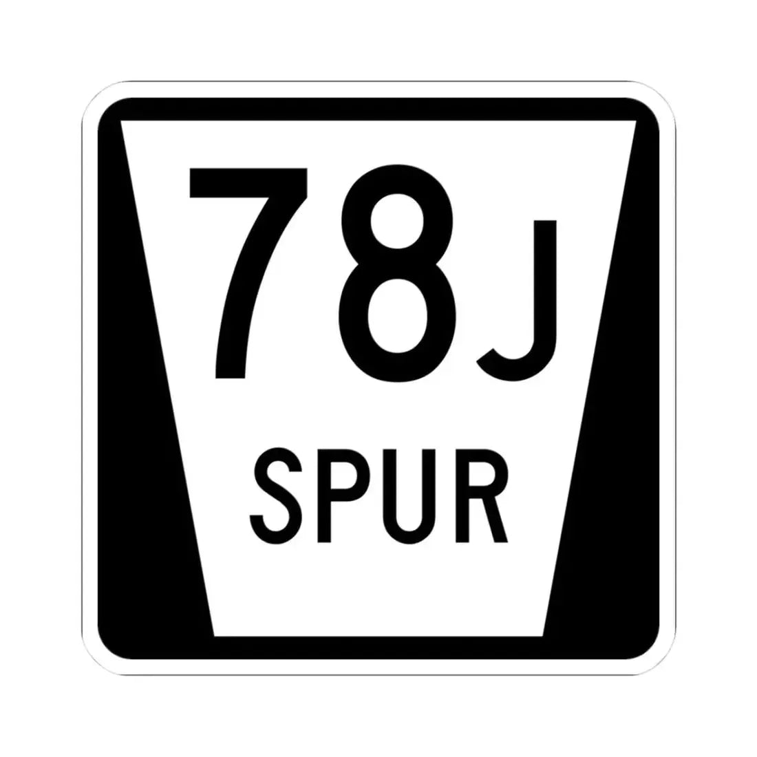 N SPUR 78J (Nebraska) (Road Sign) STICKER Vinyl Kiss-Cut Decal 3 Inch White - The Sticker Space