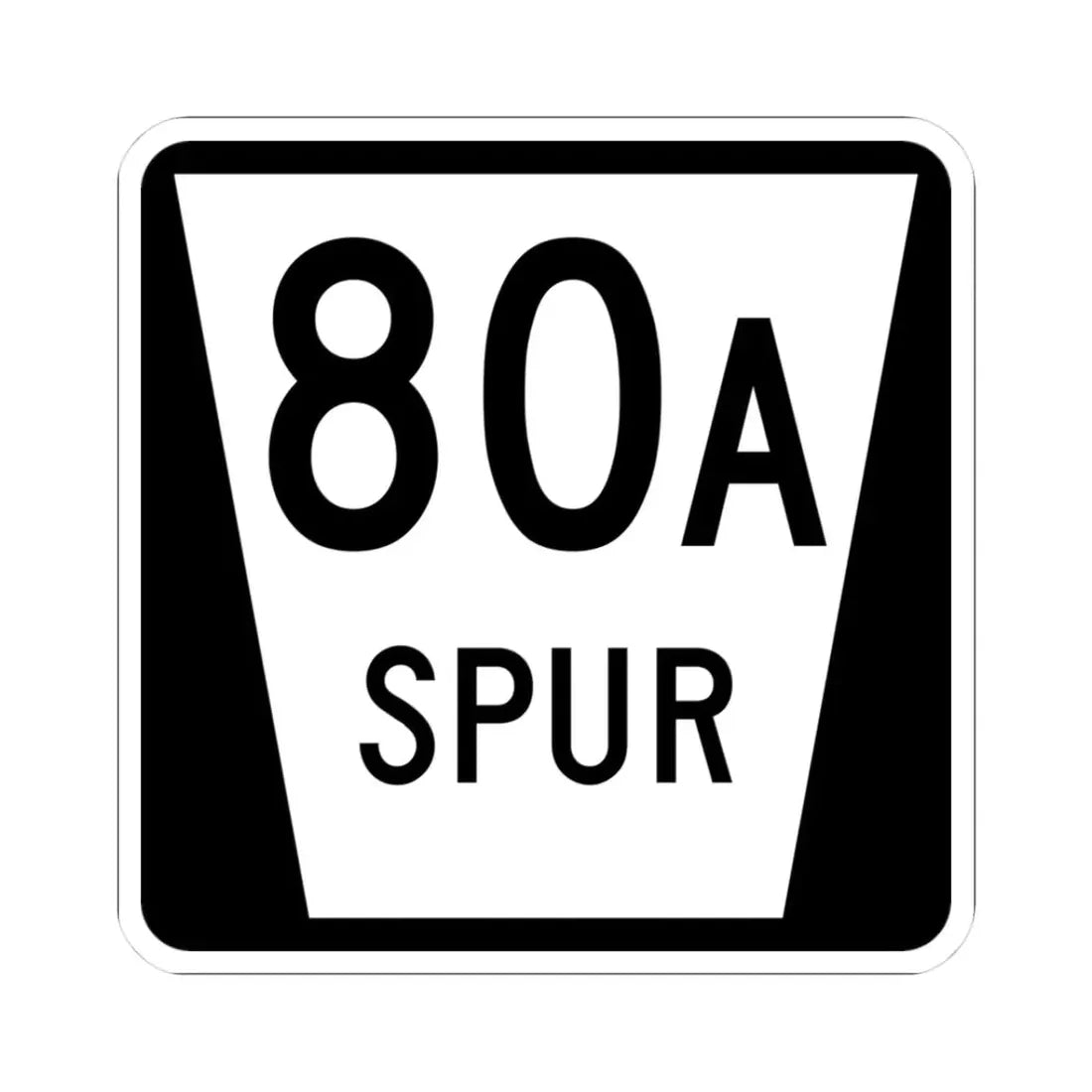 N SPUR 80A (Nebraska) (Road Sign) STICKER Vinyl Kiss-Cut Decal 3 Inch White - The Sticker Space