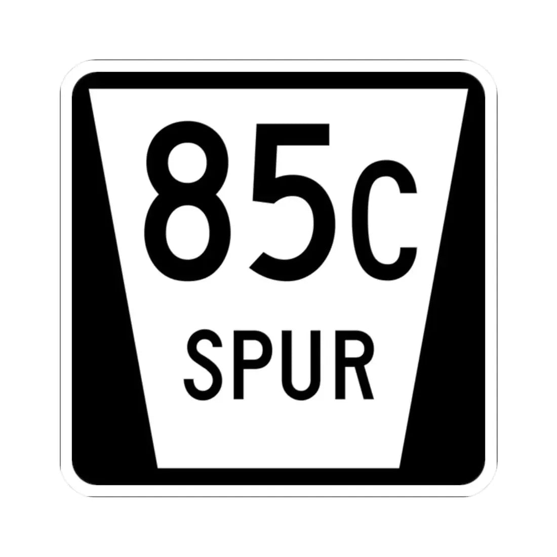 N SPUR 85C (Nebraska) (Road Sign) STICKER Vinyl Kiss-Cut Decal 2 Inch White - The Sticker Space