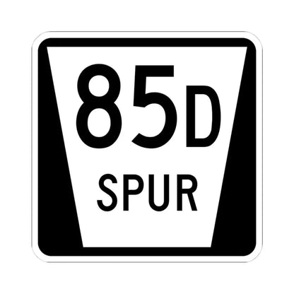 N SPUR 85D (Nebraska) (Road Sign) STICKER Vinyl Kiss-Cut Decal 4 Inch White - The Sticker Space