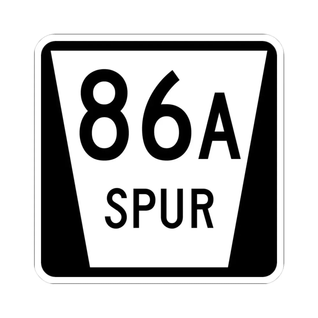 N SPUR 86A (Nebraska) (Road Sign) STICKER Vinyl Kiss-Cut Decal 3 Inch White - The Sticker Space