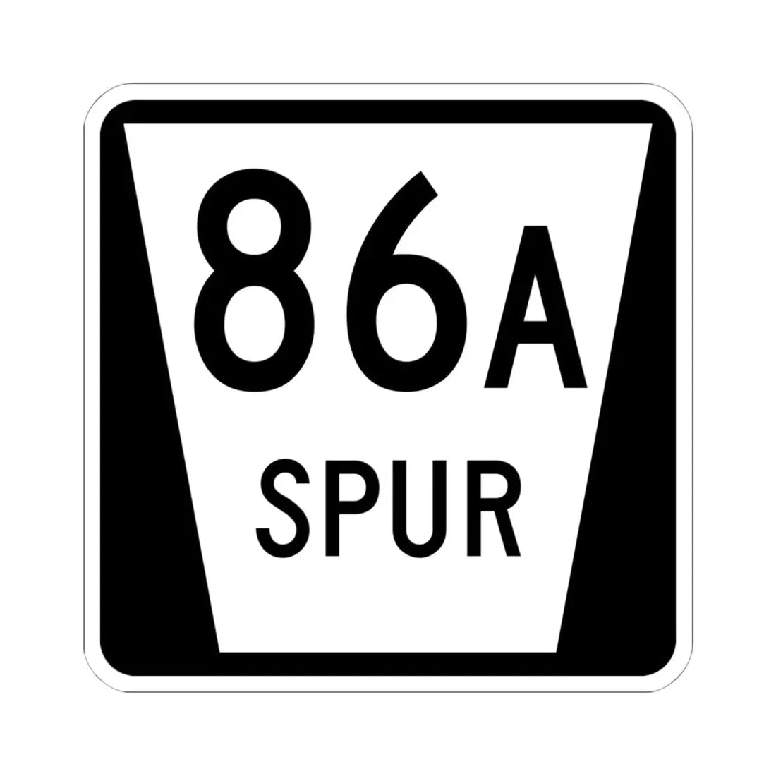 N SPUR 86A (Nebraska) (Road Sign) STICKER Vinyl Kiss-Cut Decal 6 Inch White - The Sticker Space