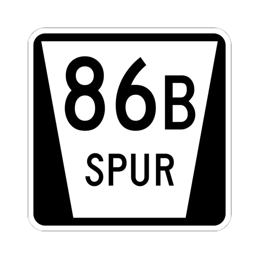 N SPUR 86B (Nebraska) (Road Sign) STICKER Vinyl Kiss-Cut Decal 6 Inch White - The Sticker Space