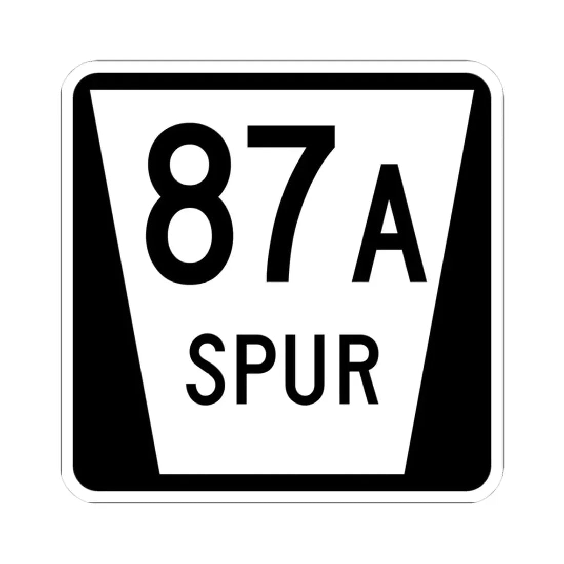 N SPUR 87A (Nebraska) (Road Sign) STICKER Vinyl Kiss-Cut Decal 3 Inch White - The Sticker Space
