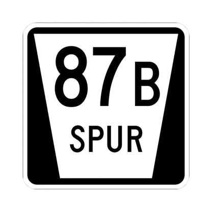 N SPUR 87B (Nebraska) (Road Sign) STICKER Vinyl Kiss-Cut Decal 3 Inch White - The Sticker Space