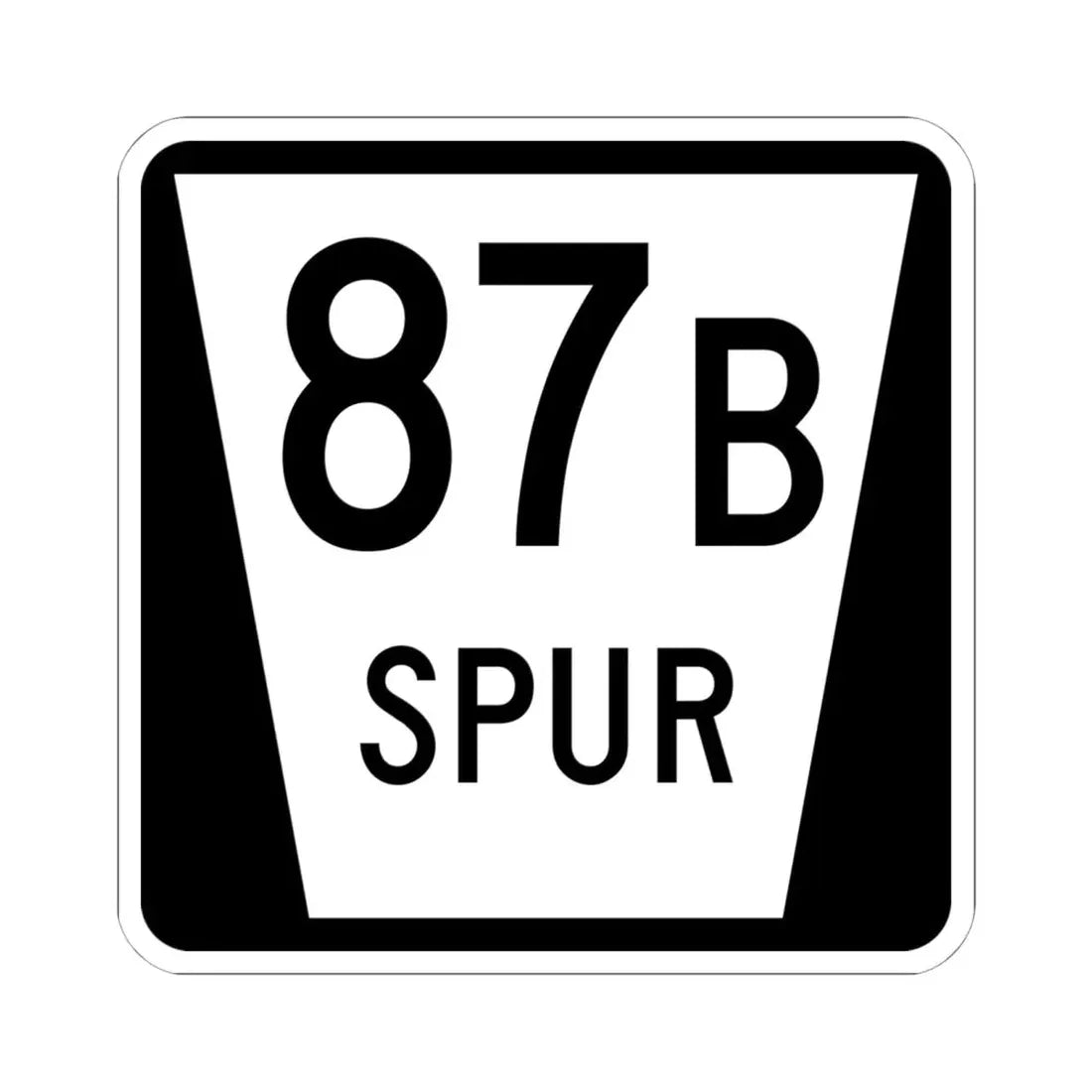 N SPUR 87B (Nebraska) (Road Sign) STICKER Vinyl Kiss-Cut Decal 6 Inch White - The Sticker Space