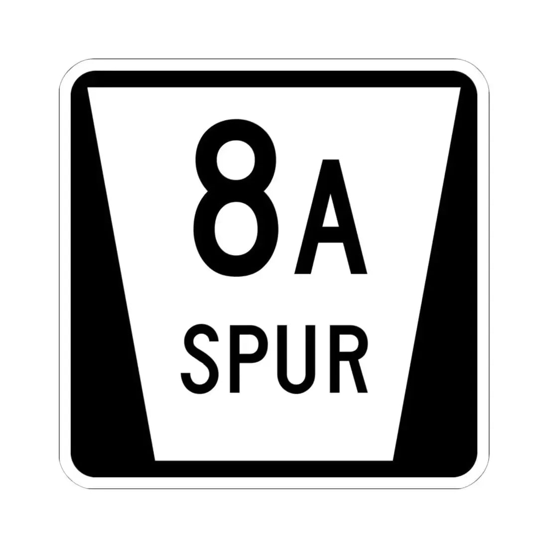 N SPUR 8A (Nebraska) (Road Sign) STICKER Vinyl Kiss-Cut Decal 6 Inch White - The Sticker Space