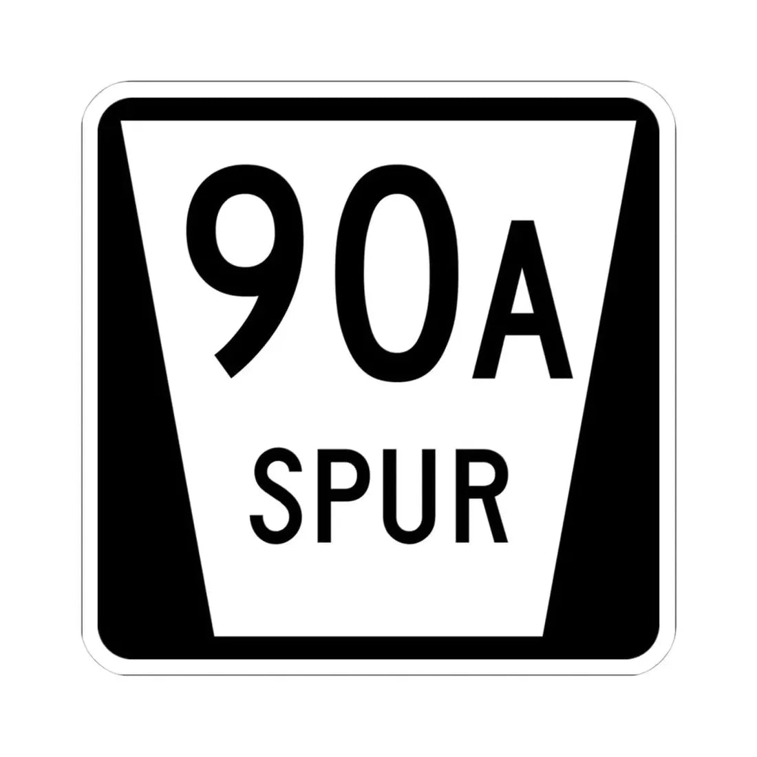 N SPUR 90A (Nebraska) (Road Sign) STICKER Vinyl Kiss-Cut Decal 4 Inch White - The Sticker Space