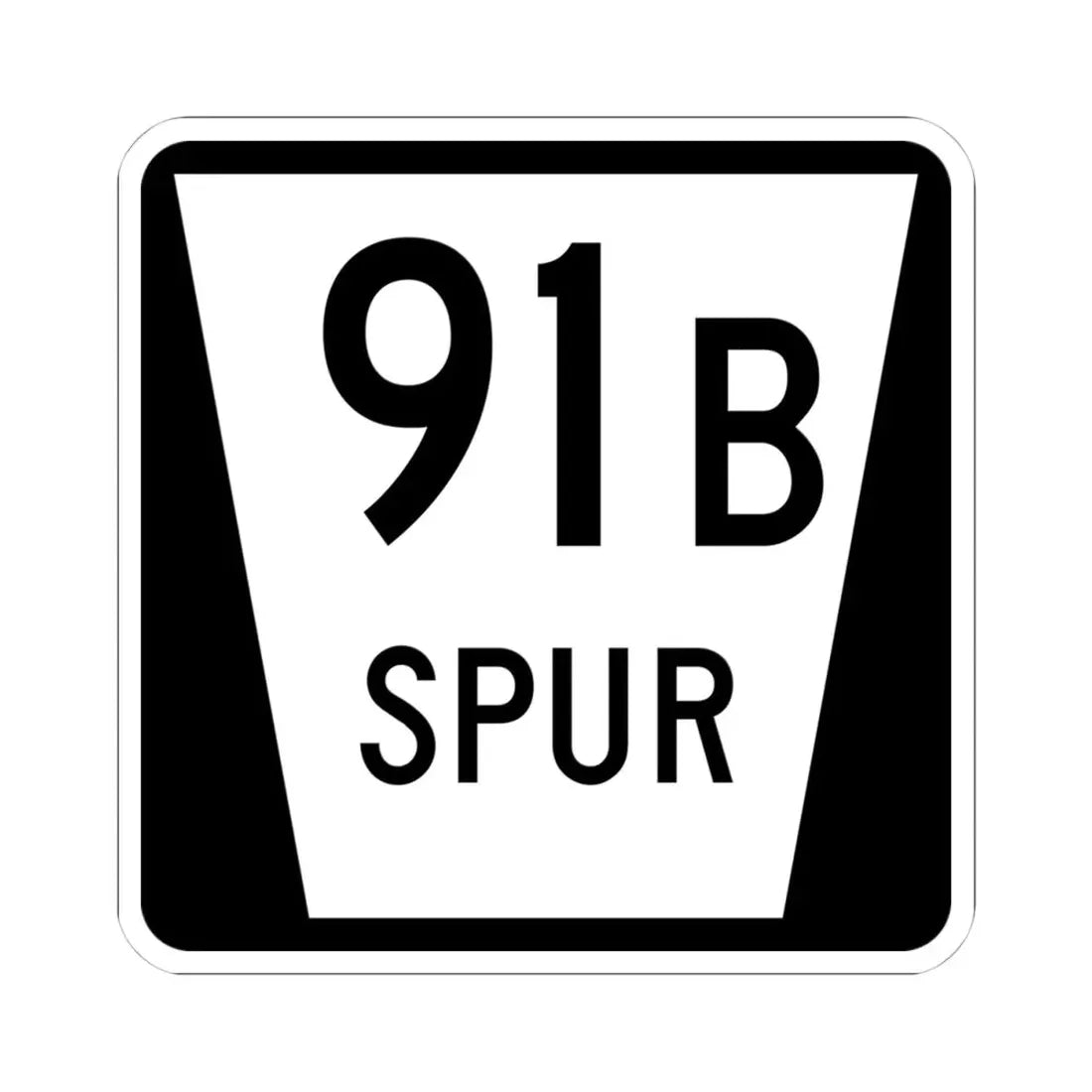 N SPUR 91B (Nebraska) (Road Sign) STICKER Vinyl Kiss-Cut Decal 4 Inch White - The Sticker Space