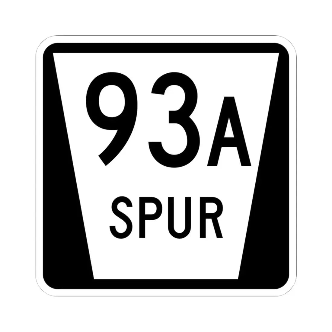 N SPUR 93A (Nebraska) (Road Sign) STICKER Vinyl Kiss-Cut Decal 4 Inch White - The Sticker Space