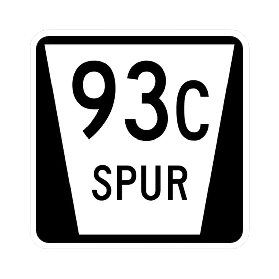 N SPUR 93C (Nebraska) (Road Sign) STICKER Vinyl Kiss-Cut Decal 2 Inch White - The Sticker Space