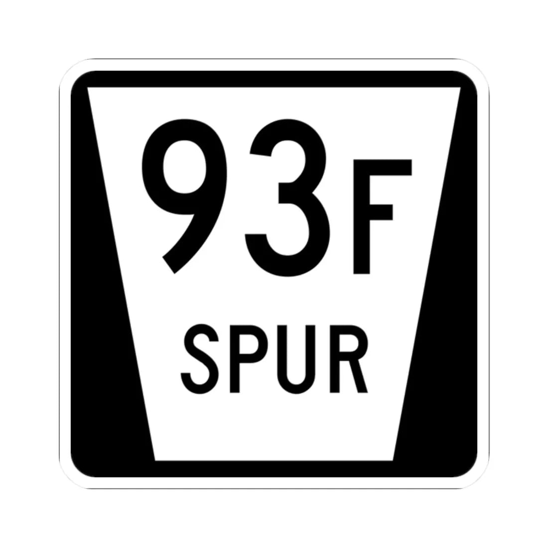 N SPUR 93F (Nebraska) (Road Sign) STICKER Vinyl Kiss-Cut Decal 2 Inch White - The Sticker Space