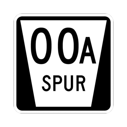 N SPUR template (Nebraska) (Road Sign) STICKER Vinyl Kiss-Cut Decal 3 Inch White - The Sticker Space
