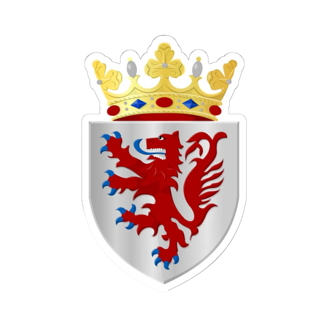 Naaldwijk gemeentewapen (Netherlands) (Coat of Arms) STICKER Vinyl Kiss-Cut Decal 6 Inch White - The Sticker Space