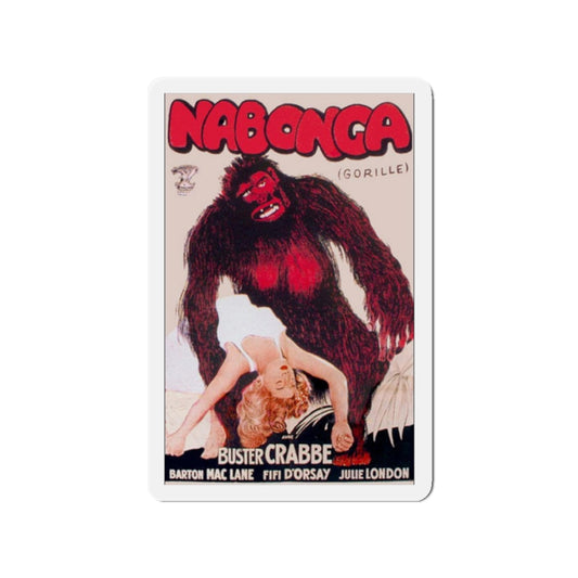 NABONGA 1943 Movie Poster - Refrigerator Magnet-2" x 2"-Die-Cut-1 pc-The Sticker Space