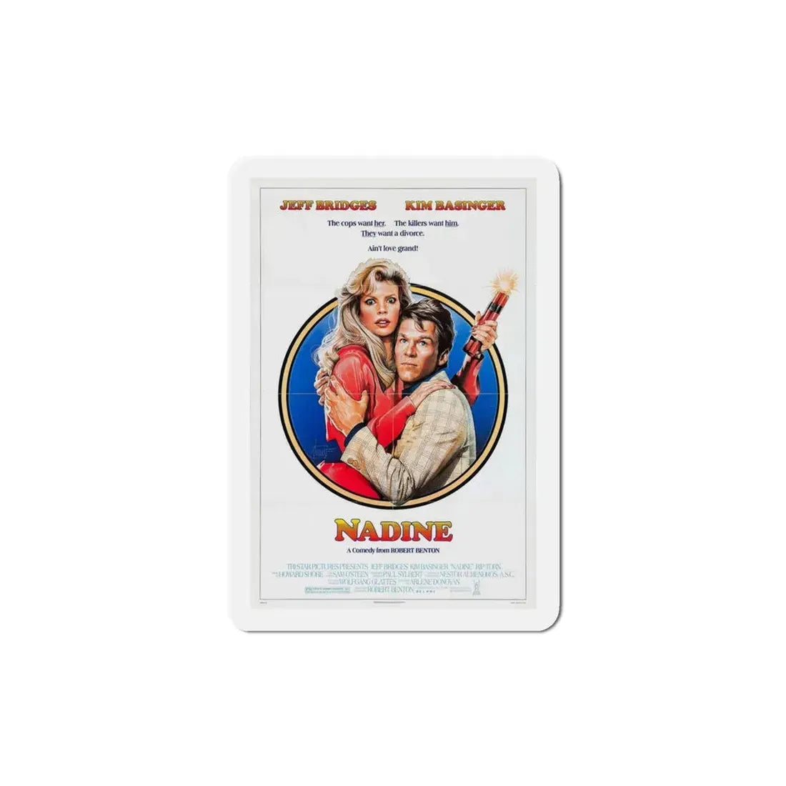 Nadine 1987 Movie Poster Refrigerator Magnet 4 Inch - The Sticker Space