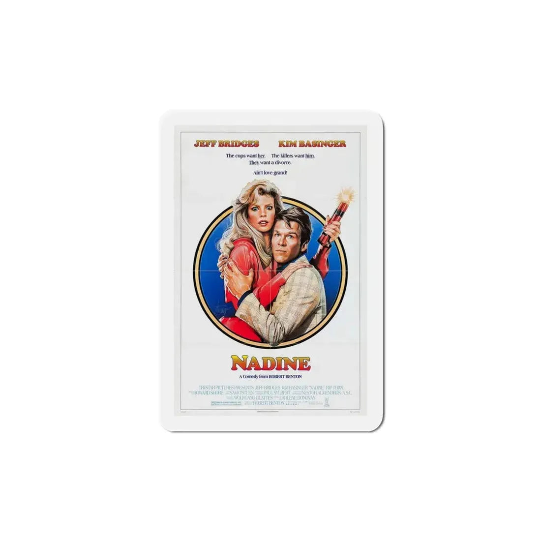 Nadine 1987 Movie Poster Refrigerator Magnet 5 Inch - The Sticker Space