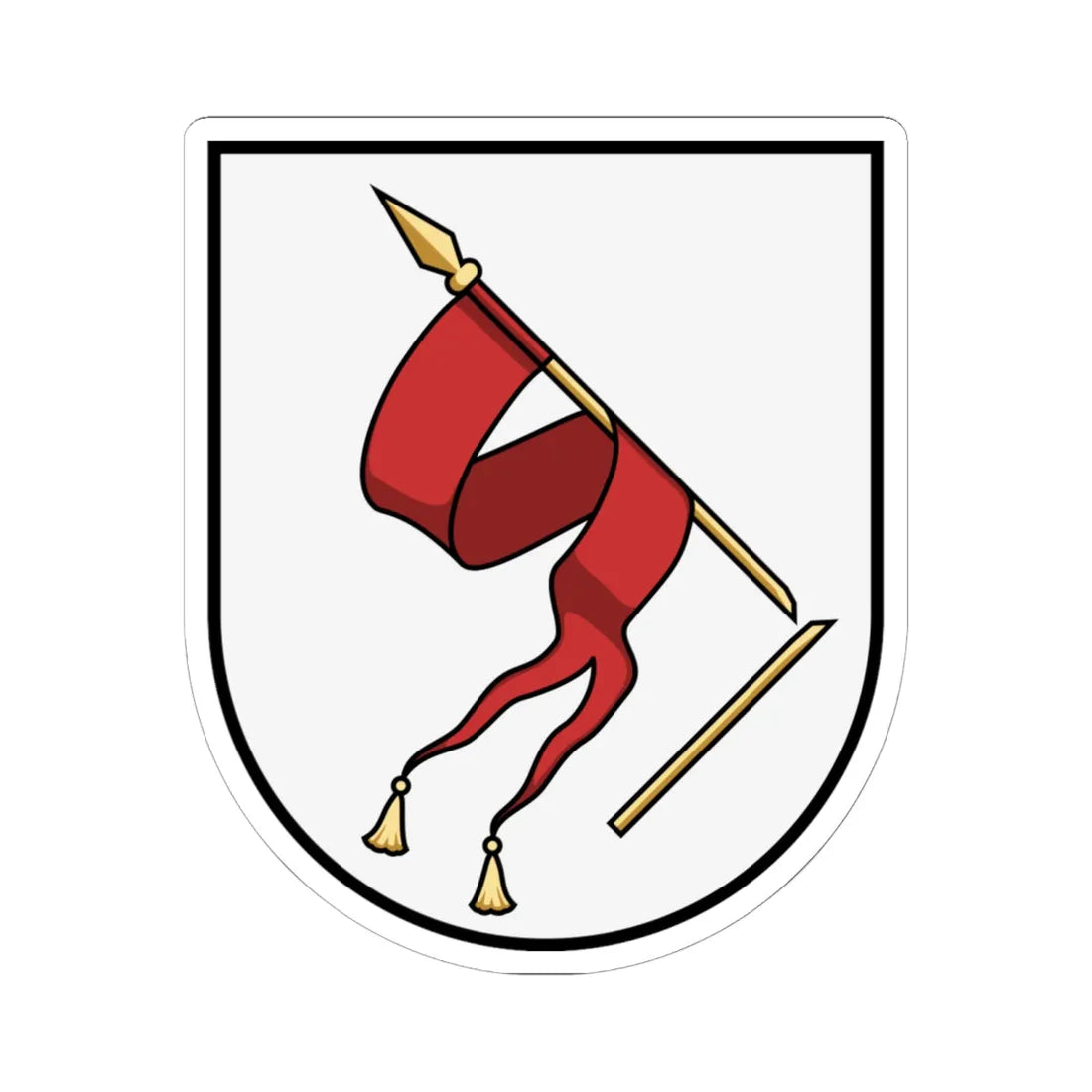 Nadvirna coat of arms escutcheon (Ukraine) (Coat of Arms) STICKER Vinyl Kiss-Cut Decal 6 Inch White - The Sticker Space