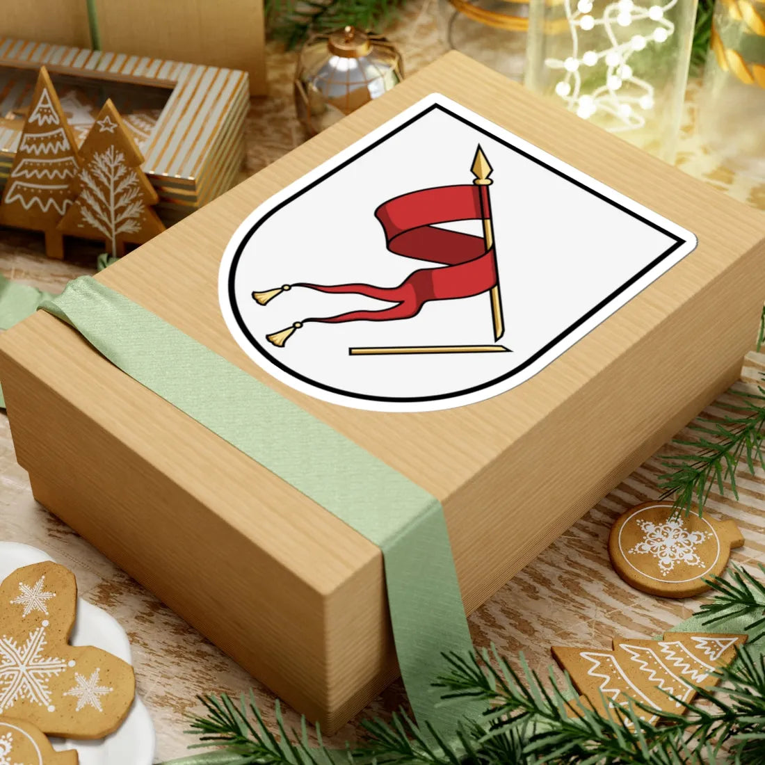 Nadvirna coat of arms escutcheon (Ukraine) (Coat of Arms) STICKER Vinyl Kiss-Cut Decal - The Sticker Space