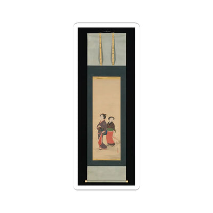 Nagasawa Rosetsu 長澤蘆雪 - Two Women and a Puppy - 1787–88 v2 - STICKER Vinyl Kiss-Cut Decal