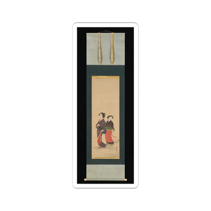 Nagasawa Rosetsu 長澤蘆雪 - Two Women and a Puppy - 1787–88 v2 - STICKER Vinyl Kiss-Cut Decal