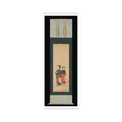 Nagasawa Rosetsu 長澤蘆雪 - Two Women and a Puppy - 1787–88 v2 - STICKER Vinyl Kiss-Cut Decal