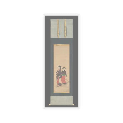Nagasawa Rosetsu 長澤蘆雪 - Two Women and a Puppy - 1787–88 v2 - STICKER Vinyl Kiss-Cut Decal