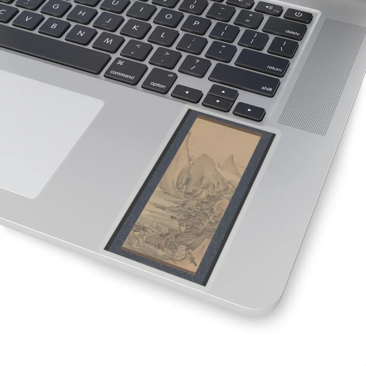 Nagasawa Roshū 長澤蘆洲 - Boat under the Moon - early 19th century v1 - STICKER Vinyl Kiss-Cut Decal