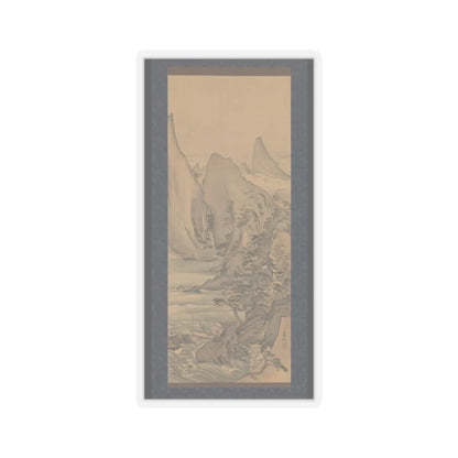 Nagasawa Roshū 長澤蘆洲 - Boat under the Moon - early 19th century v1 - STICKER Vinyl Kiss-Cut Decal