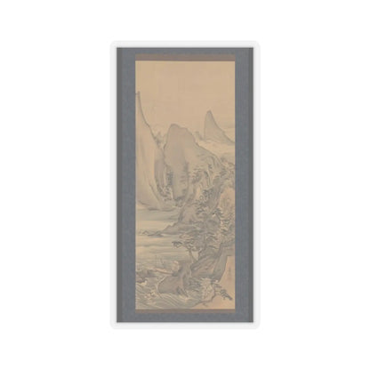 Nagasawa Roshū 長澤蘆洲 - Boat under the Moon - early 19th century v1 - STICKER Vinyl Kiss-Cut Decal