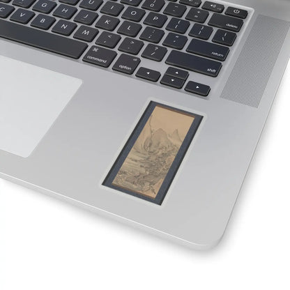 Nagasawa Roshū 長澤蘆洲 - Boat under the Moon - early 19th century v1 - STICKER Vinyl Kiss-Cut Decal